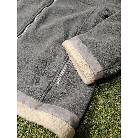 CABELAS for WOMEN Sz M FLEECE SHERPA LINED JACKET Blue SOUTHWEST TRIM - Picture 2 of 9